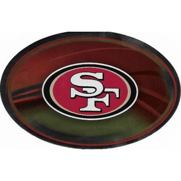 San Francisco 49ers Chrome Die Cut Oval Decal