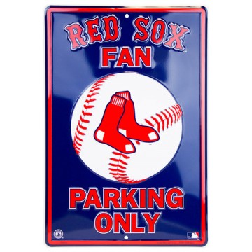 Boston Red Sox Fan Metal Parking Sign