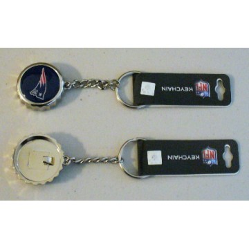 New England Patriots Bottle Cap Keychain