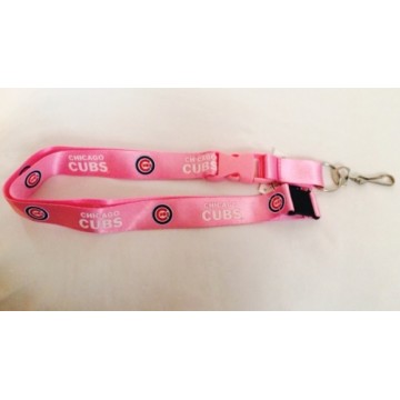 Chicago Cubs Pink Lanyard With Safety Latch