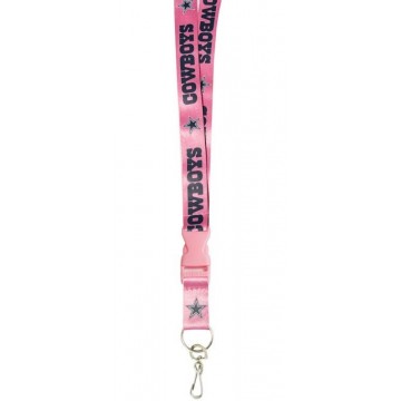 Dallas Cowboys Pink Lanyard With Safety Latch