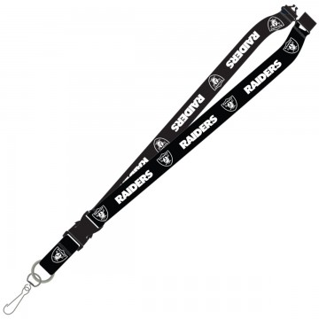 Oakland Raiders Blackout Lanyard With Safety Latch