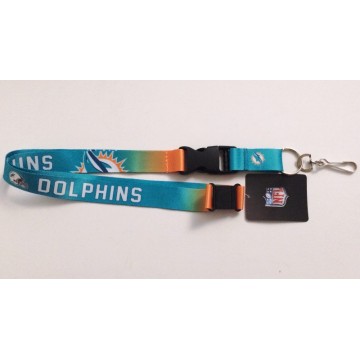 Miami Dolphins Crossover Lanyard With Safety Latch