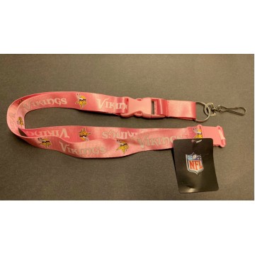 Minnesota Vikings Pink Lanyard With Safety Latch