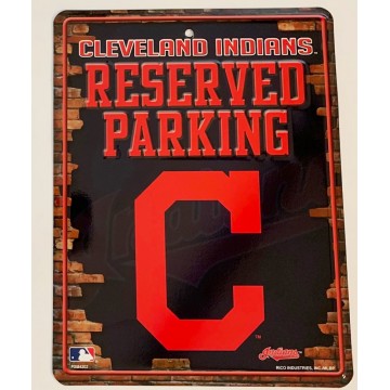 Cleveland Indians Metal Parking Sign