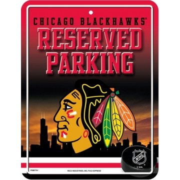Chicago Blackhawks Metal Parking Sign