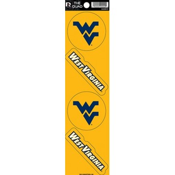 West Virginia Mountaineers  Quad Decal Set