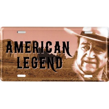 John Wayne American Legend Metal License Plate