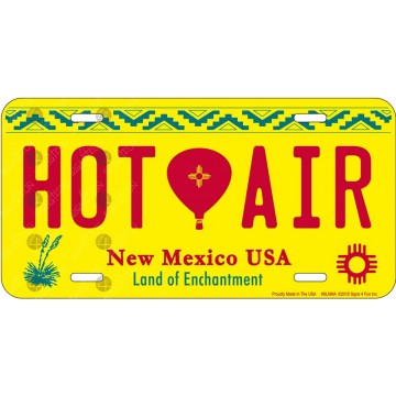 New Mexico Hot Air Balloon Metal License Plate 