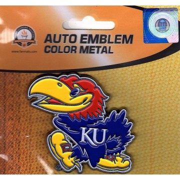 thumbnail image 2 of KU University Of Kansas Jayhawks Mirrored Black License Plate - Officially Licensed 2 of 5
