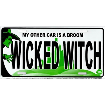 Wicked Witch Metal License Plate