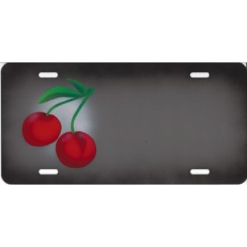 Offset Cherries License Plate