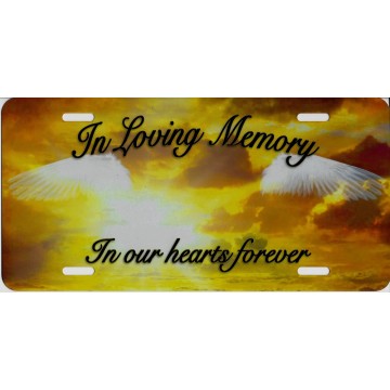 In Loving Memory Memorial License Plate