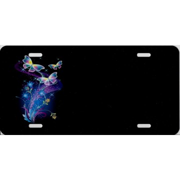 Offset Fantasy Butterflies License Plate