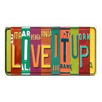 LIVEITUP Cut Style Metal Art License Plate