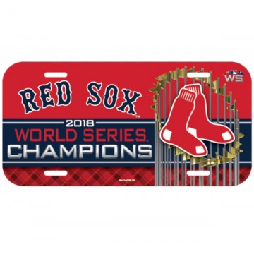 Boston Red Sox World Series Champs 2018 Plastic License Plate