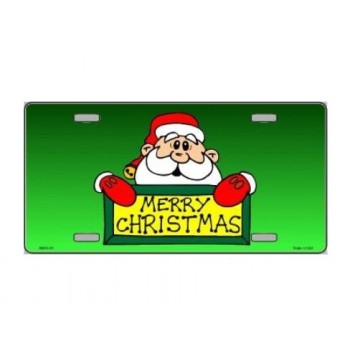 Merry Christmas Santa Metal License Plate