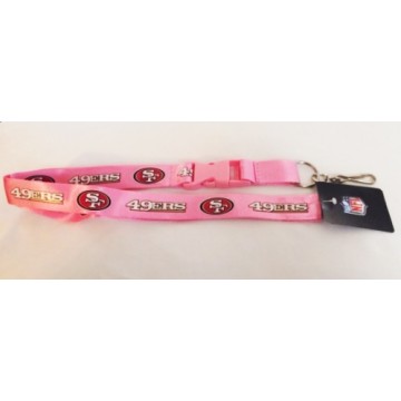 San Francisco 49ers Pink Lanyard With Safety Fastener
