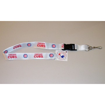 Chicago Cubs Pinstripe Lanyard With Safety Fastener