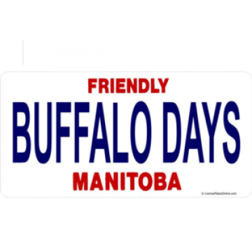 Manitoba Buffalo Days Photo License Plate 