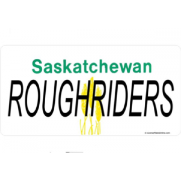 Saskatchewan Roughriders Photo License Plate 