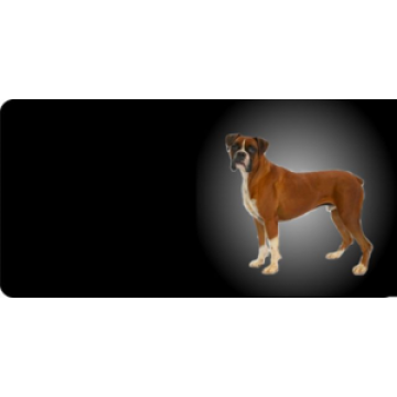 Boxer Dog Photo License Plate 
