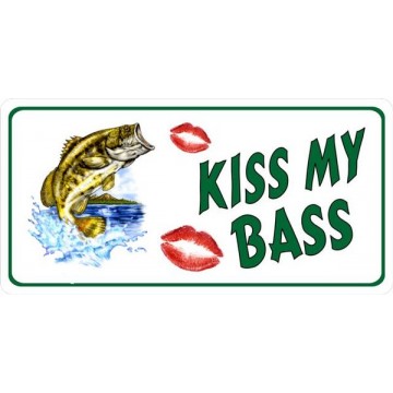 Kiss My Bass Photo License Plate 