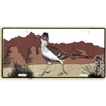 Desert Roadrunner License Plate 