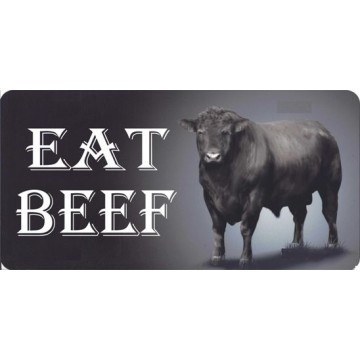 Eat Beef Photo License Plate 